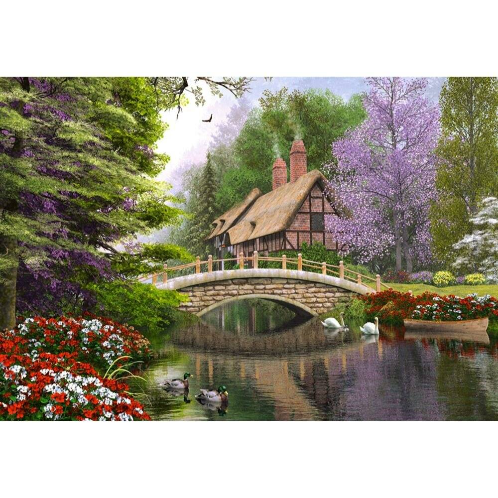 CASTORLAND Puzzle Haus am Fluss 1000 Teile