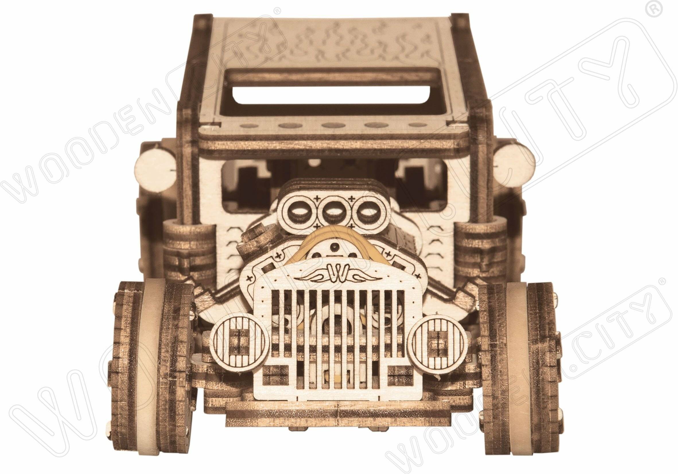 WOODEN CITY 3D-Puzzle Auto Hot Rod 141 Teile