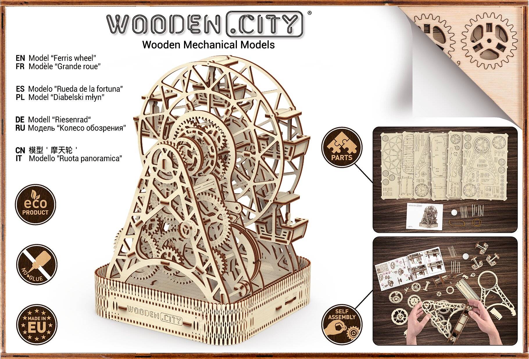 WOODEN CITY 3D-Puzzle Riesenrad 470 Teile