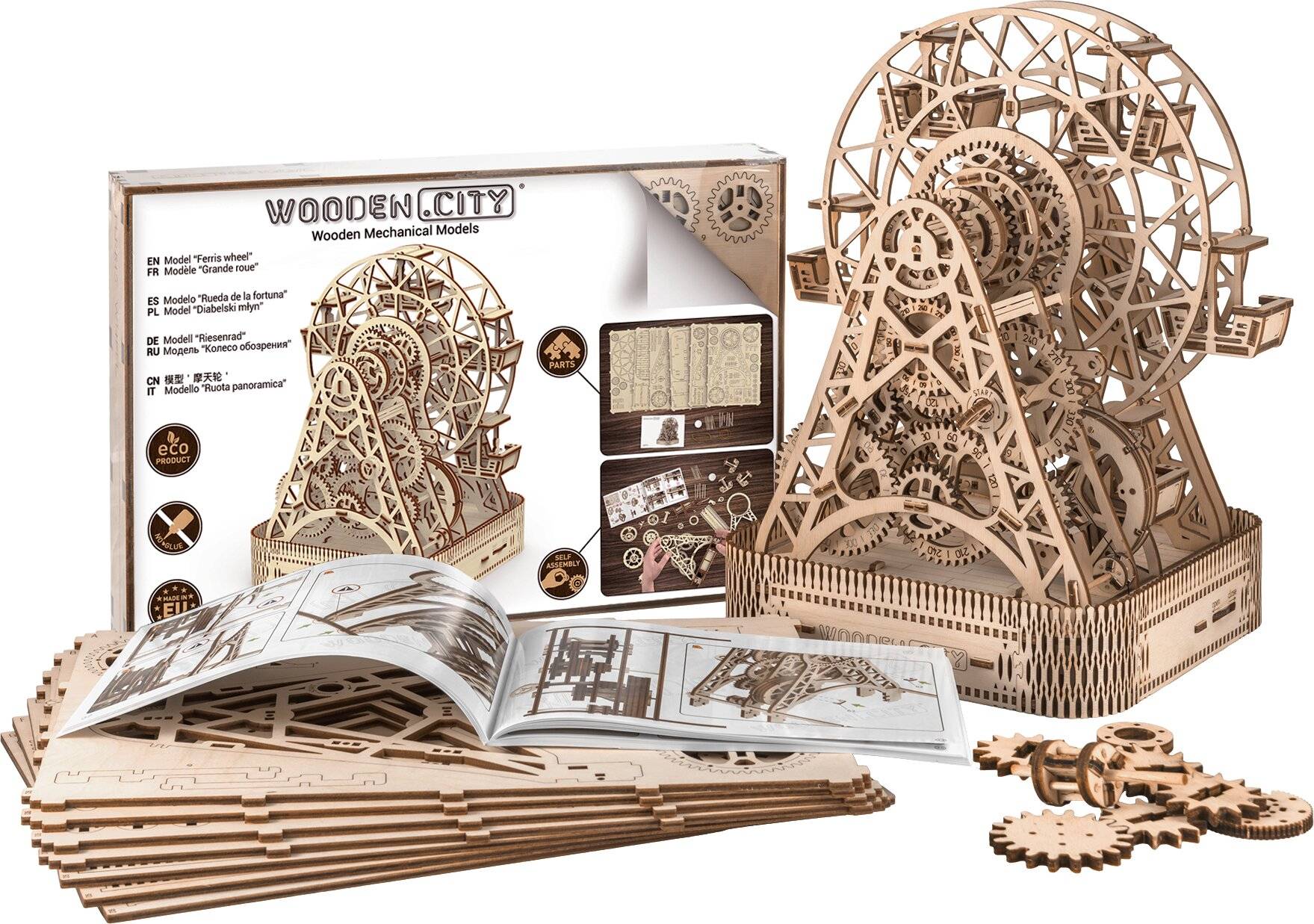 WOODEN CITY 3D-Puzzle Riesenrad 470 Teile