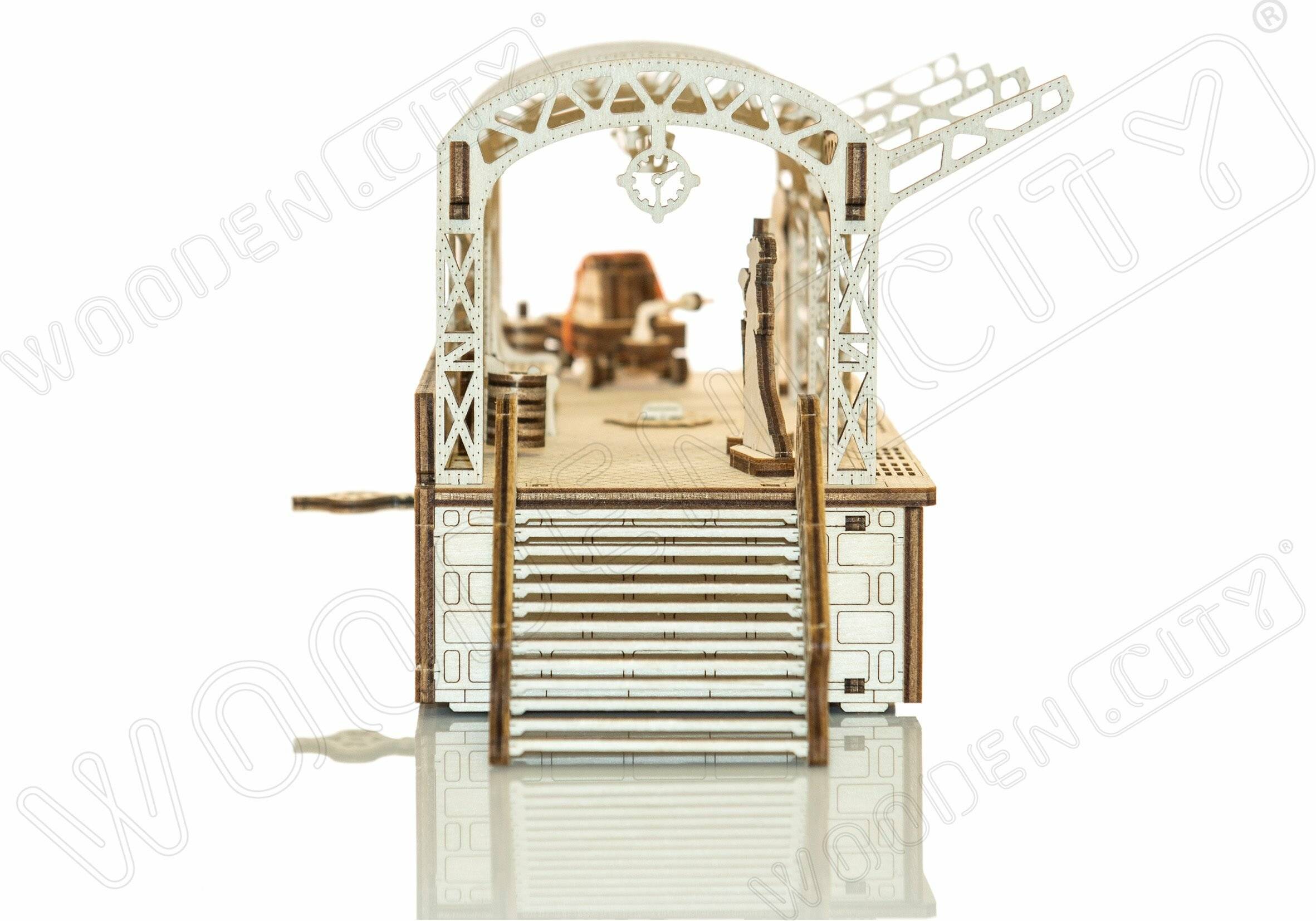 WOODEN CITY 3D-Puzzle Bahnhof 175 Teile