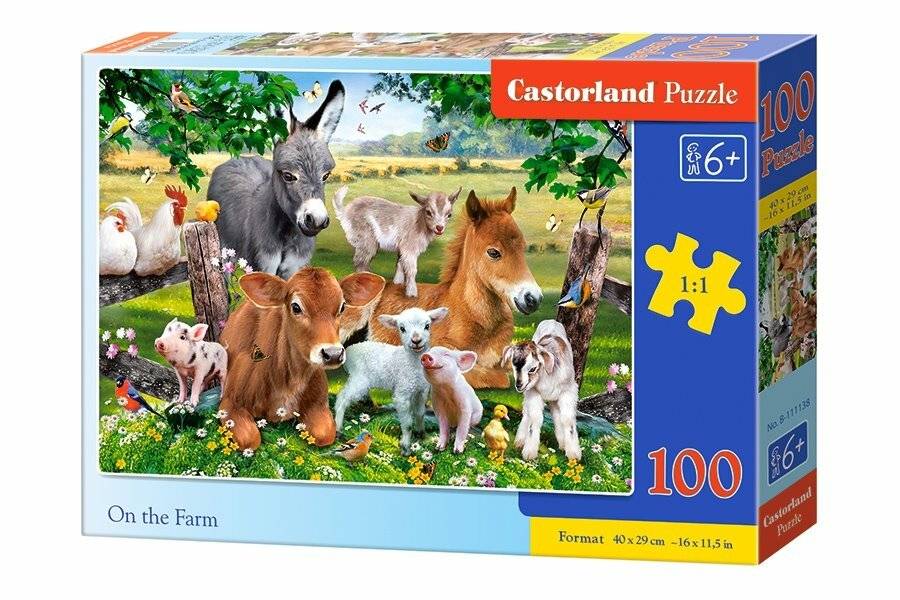 CASTORLAND Puzzle Auf dem Bauernhof 100 Teile