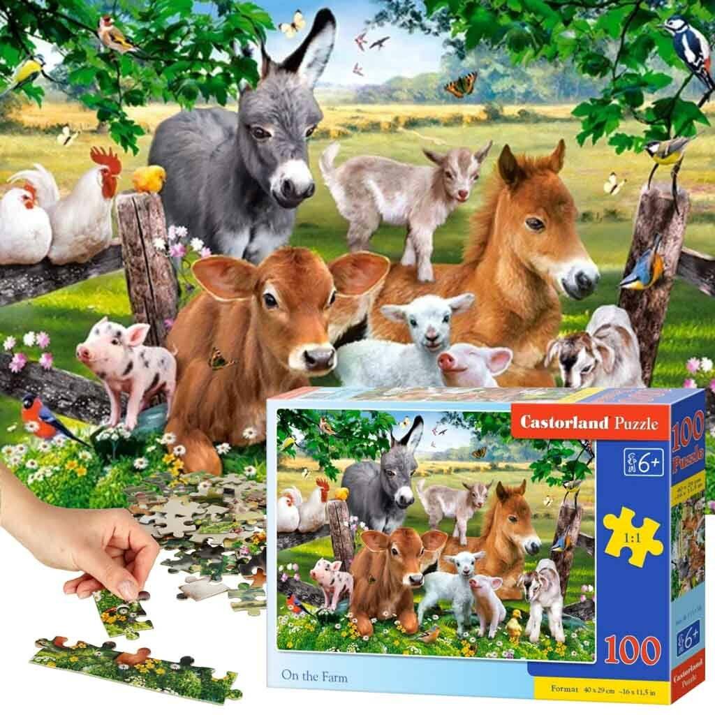 CASTORLAND Puzzle Auf dem Bauernhof 100 Teile