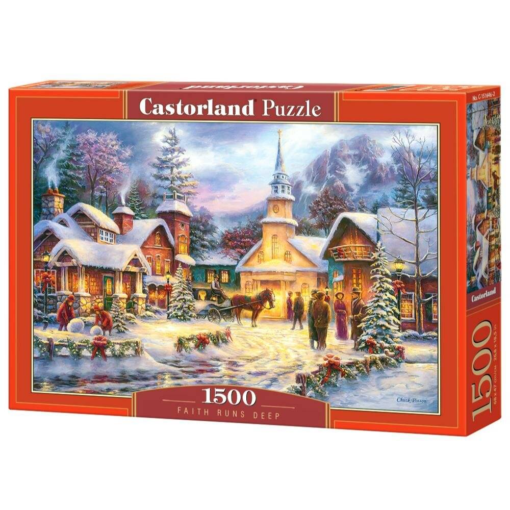 CASTORLAND Puzzle Snowy Christmas Village 1500 Teile