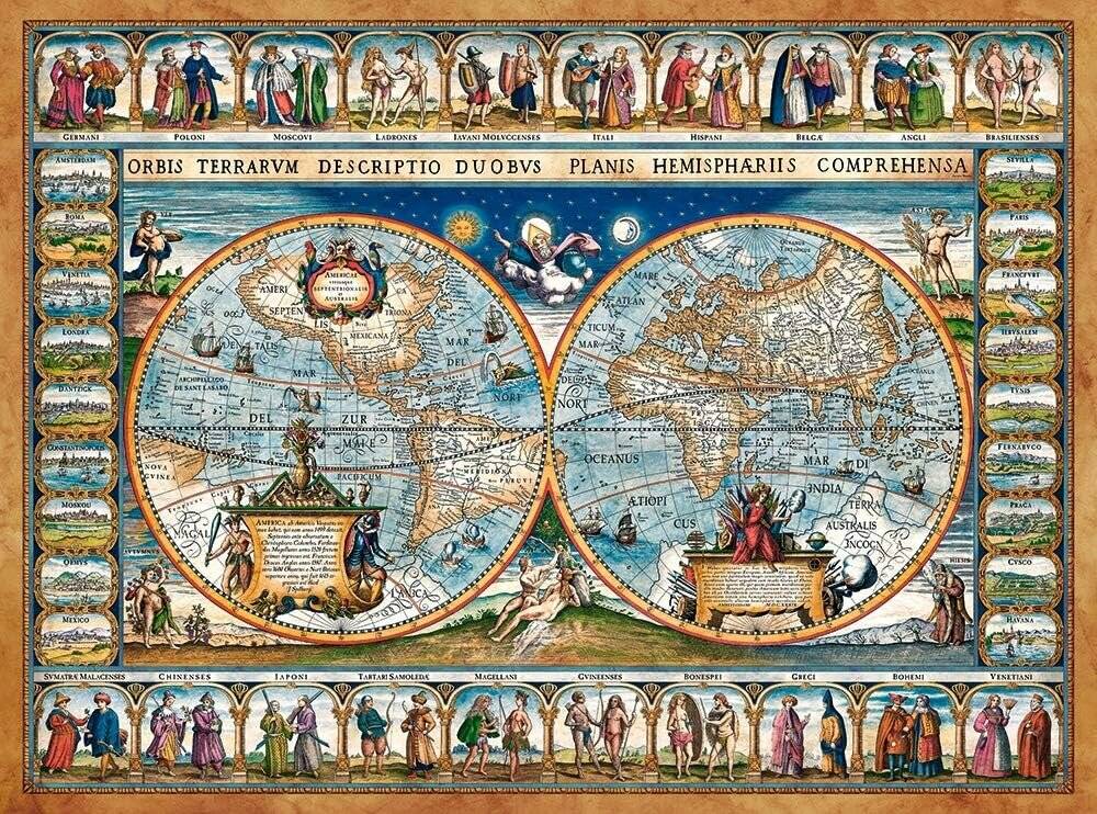 CASTORLAND Puzzle Weltkarte 1639, 2000 Teile