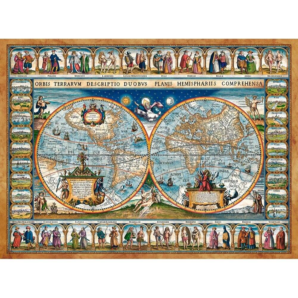 CASTORLAND Puzzle Weltkarte 1639, 2000 Teile