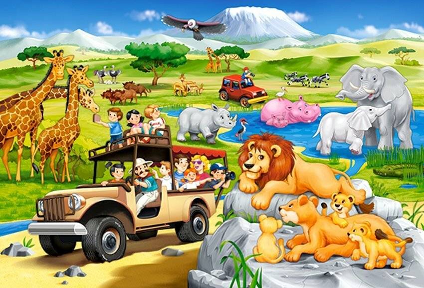CASTORLAND Puzzle Abenteuer auf Safari MAXI 40 Teile