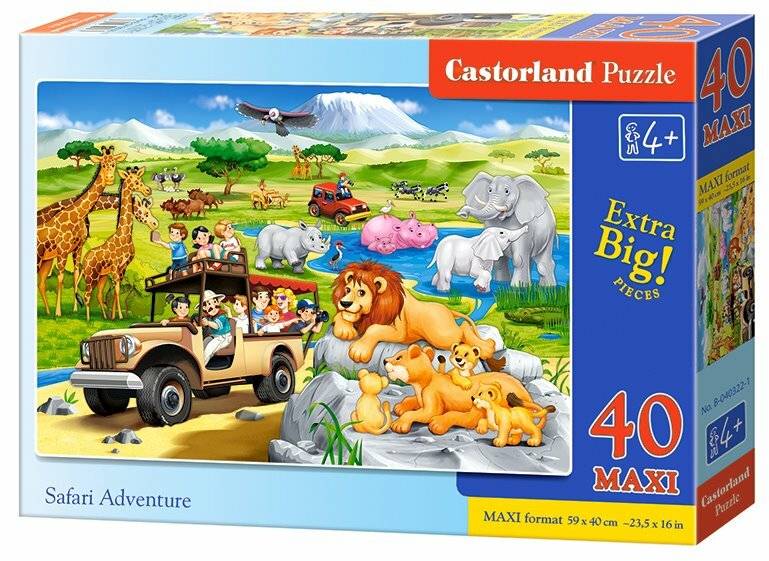 CASTORLAND Puzzle Abenteuer auf Safari MAXI 40 Teile