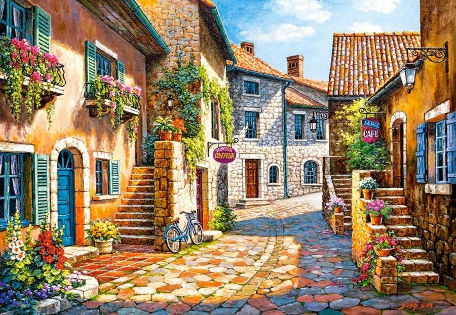 CASTORLAND Puzzle Reise ins Dorf 1000 Teile