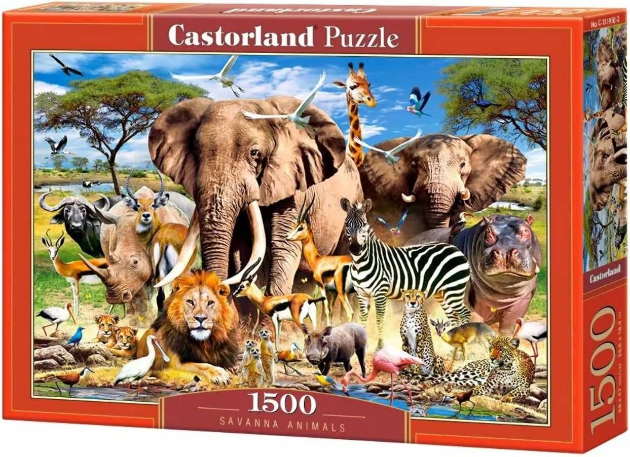 CASTORLAND Puzzle Tiere der Savanne 1500 Teile