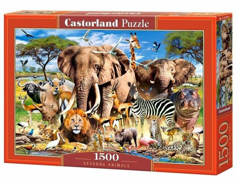 CASTORLAND Puzzle Tiere der Savanne 1500 Teile