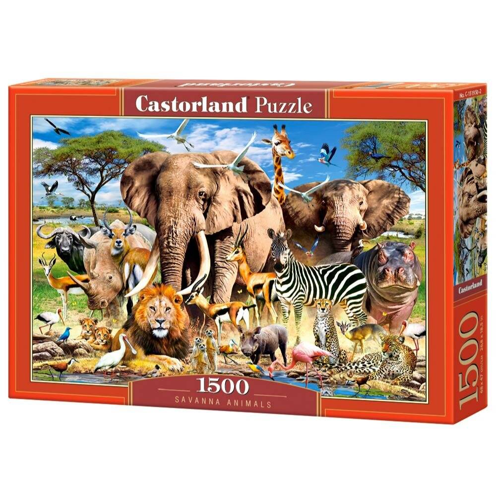 CASTORLAND Puzzle Tiere der Savanne 1500 Teile