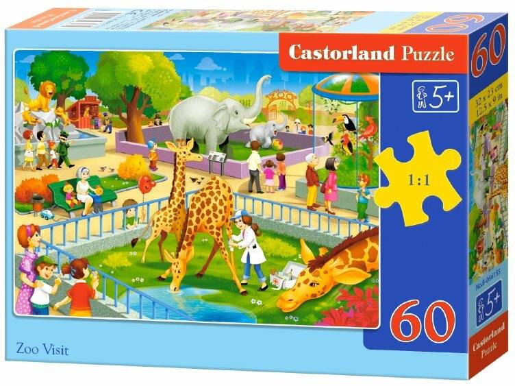 CASTORLAND Puzzle Besuch im Zoo 60 Teile