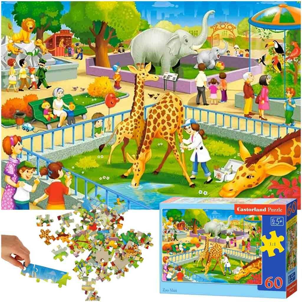 CASTORLAND Puzzle Besuch im Zoo 60 Teile