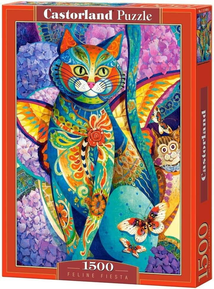 CASTORLAND Gemalte Katze Puzzle 1500 Teile