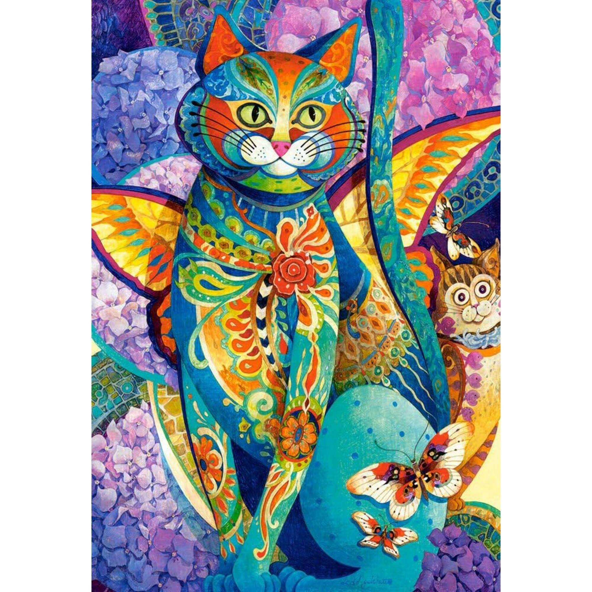 CASTORLAND Gemalte Katze Puzzle 1500 Teile