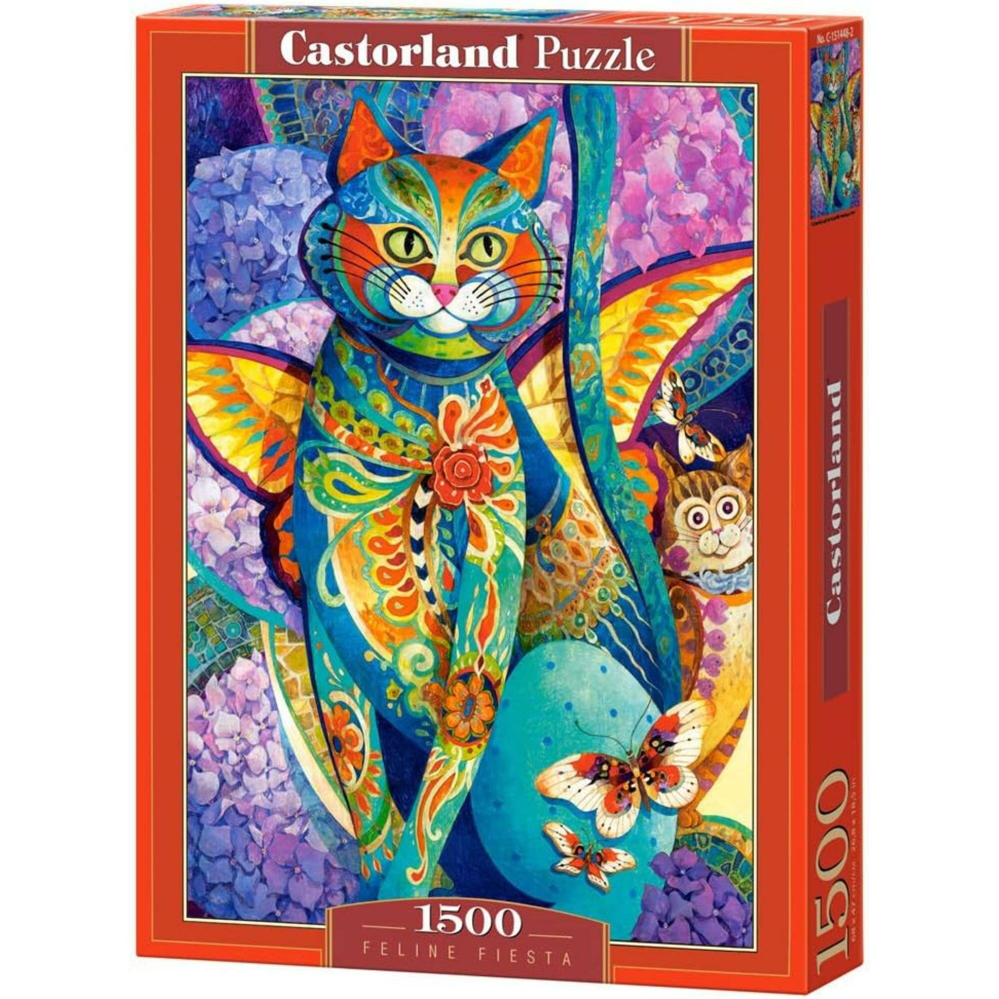 CASTORLAND Gemalte Katze Puzzle 1500 Teile
