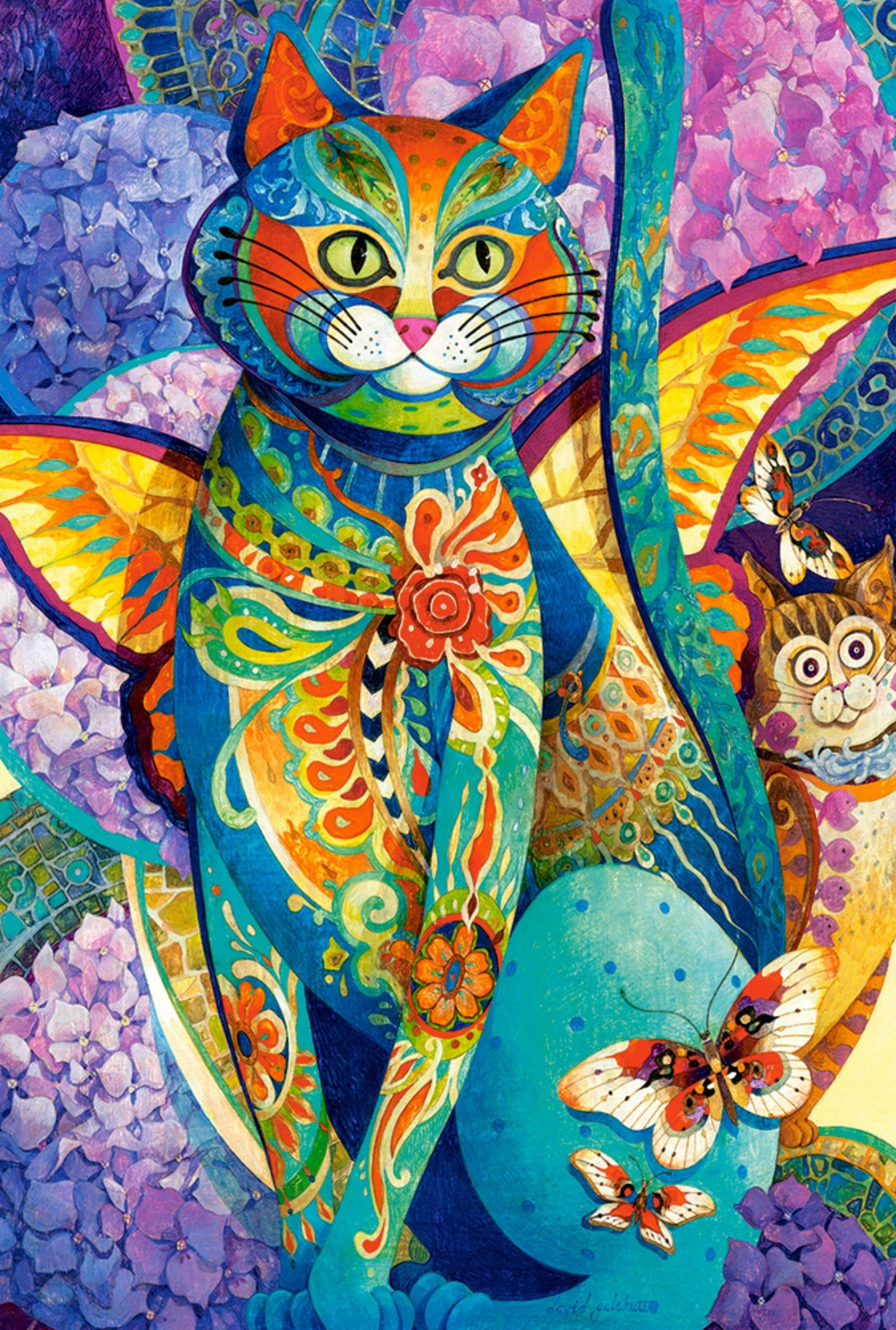 CASTORLAND Gemalte Katze Puzzle 1500 Teile