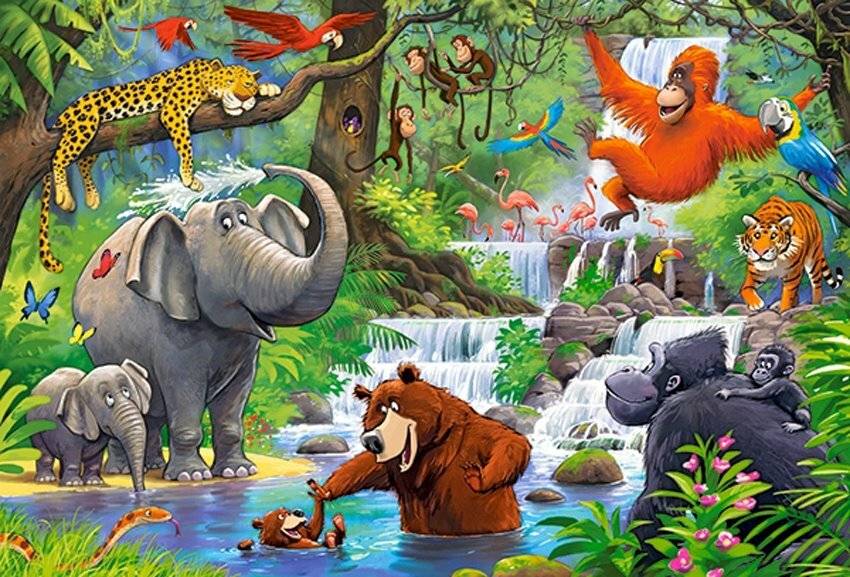 CASTORLAND Puzzle Dschungeltiere MAXI 40 Teile
