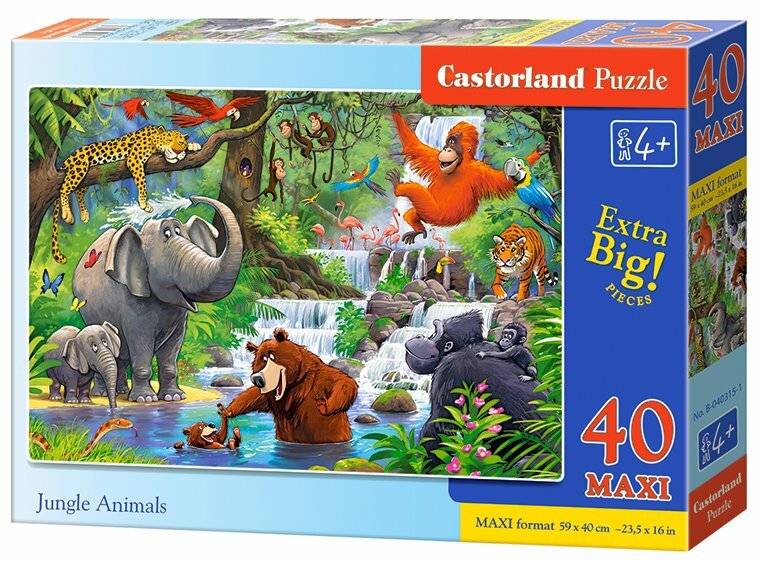 CASTORLAND Puzzle Dschungeltiere MAXI 40 Teile