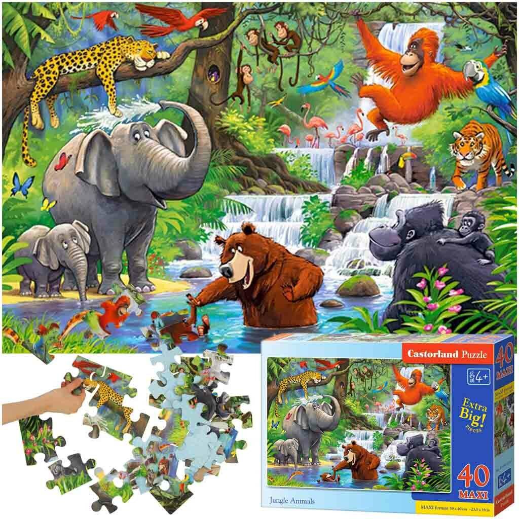 CASTORLAND Puzzle Dschungeltiere MAXI 40 Teile