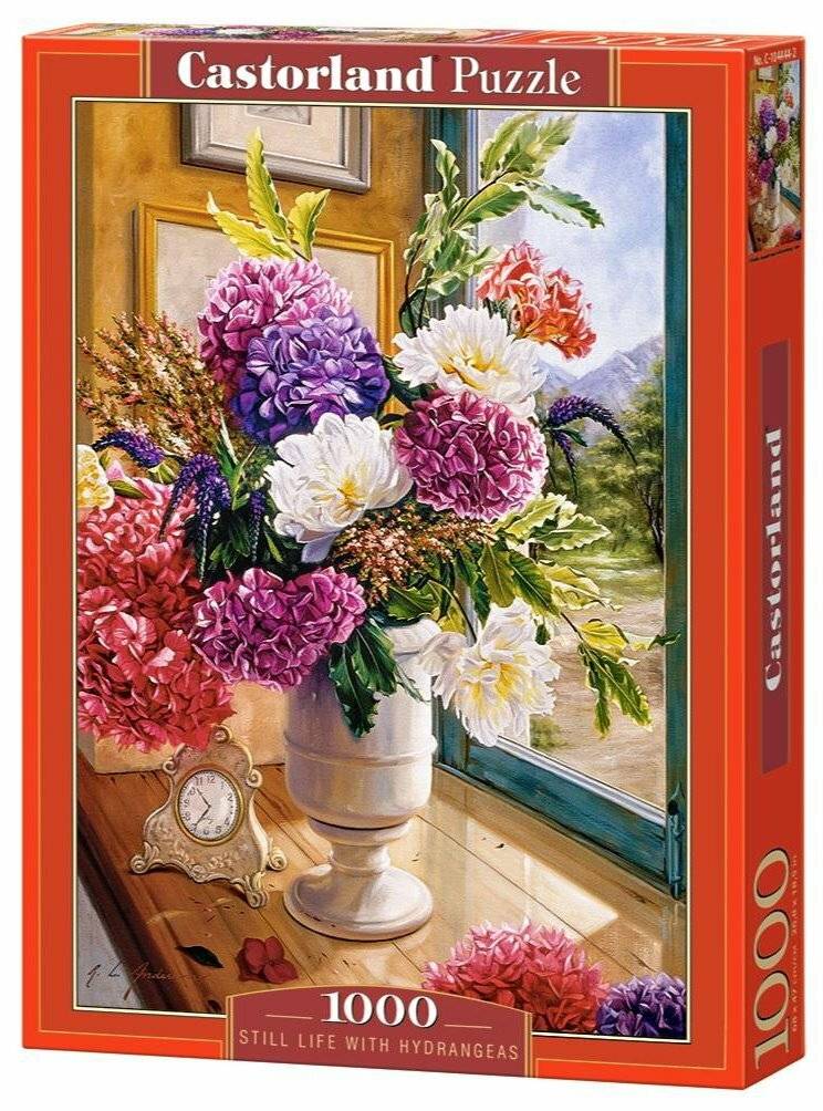CASTORLAND Puzzle Stilleben mit Hortensien 1000 Teile