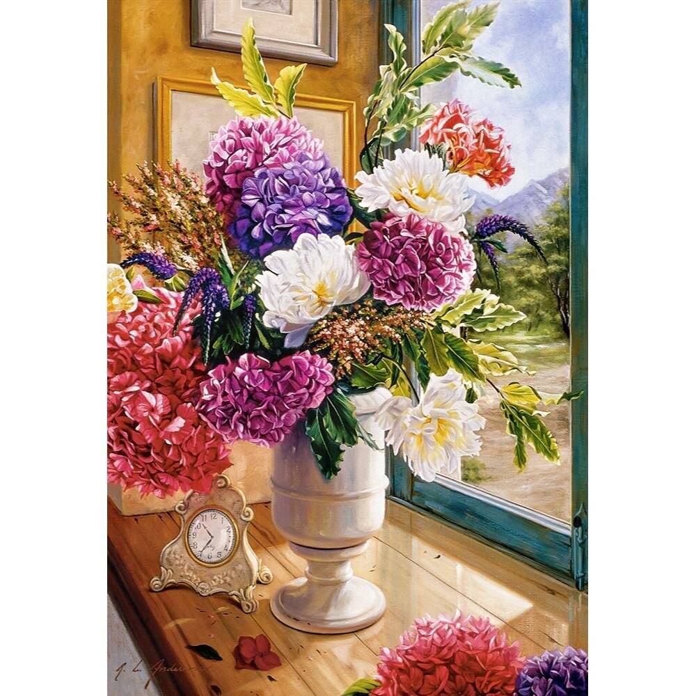 CASTORLAND Puzzle Stilleben mit Hortensien 1000 Teile