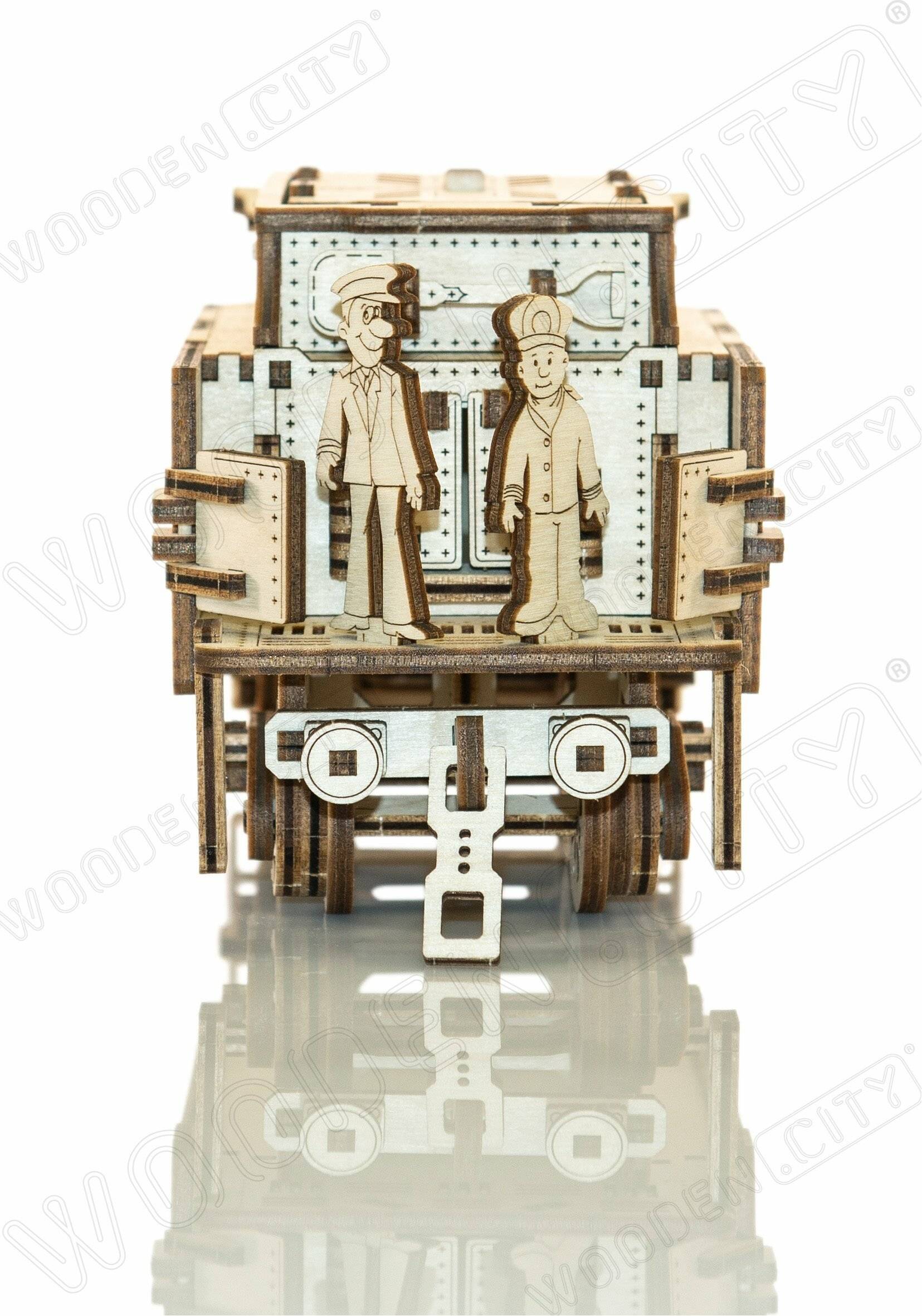 WOODEN CITY 3D-Puzzle Express mit einem Tender und Schienen 580 Teile
