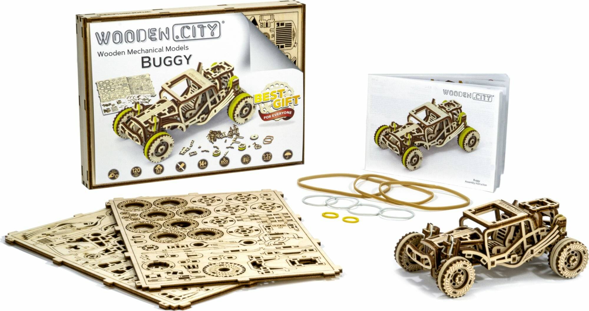 WOODEN CITY 3D-Puzzle Auto-Buggy 137 Teile