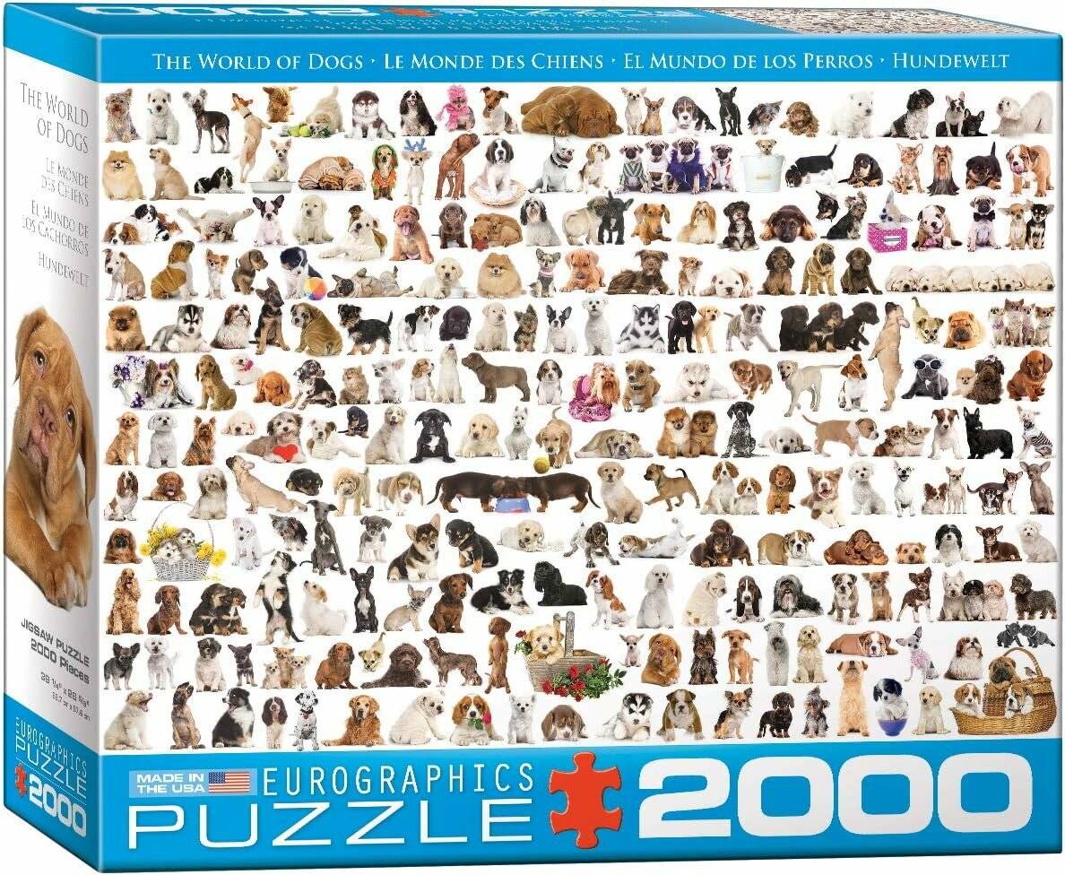 EUROGRAPHICS Puzzle World of Dogs 2000 Teile