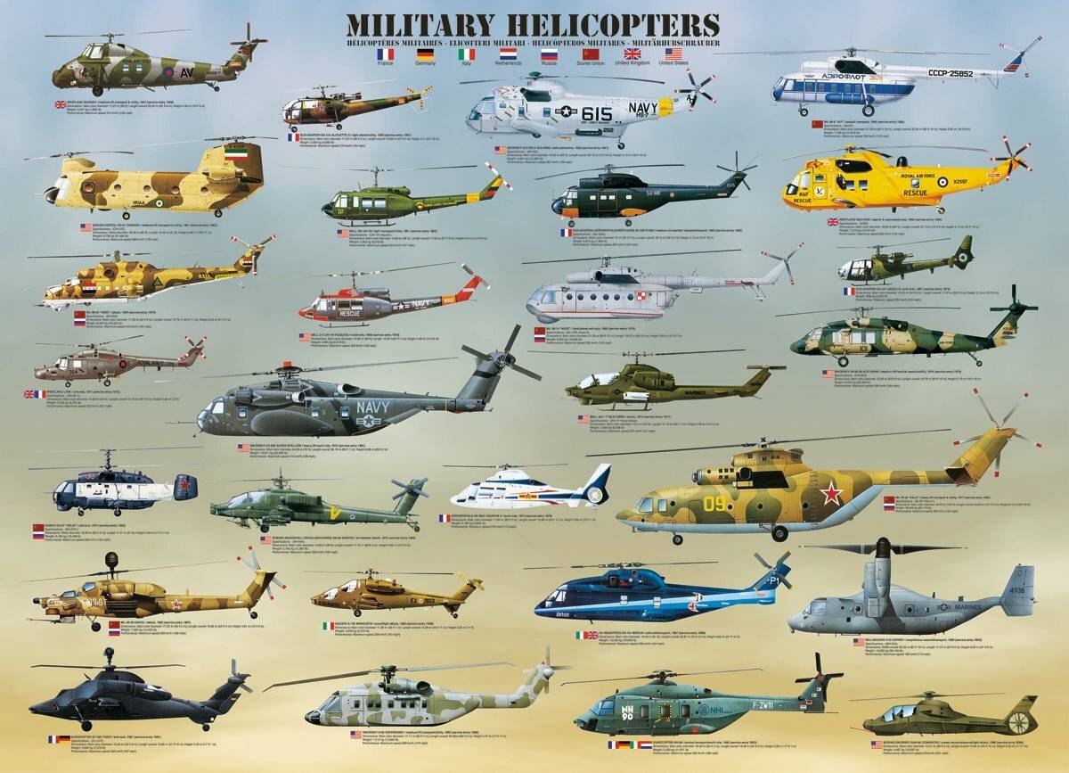 EUROGRAPHICS Militär-Hubschrauber Puzzle XL 500 Teile