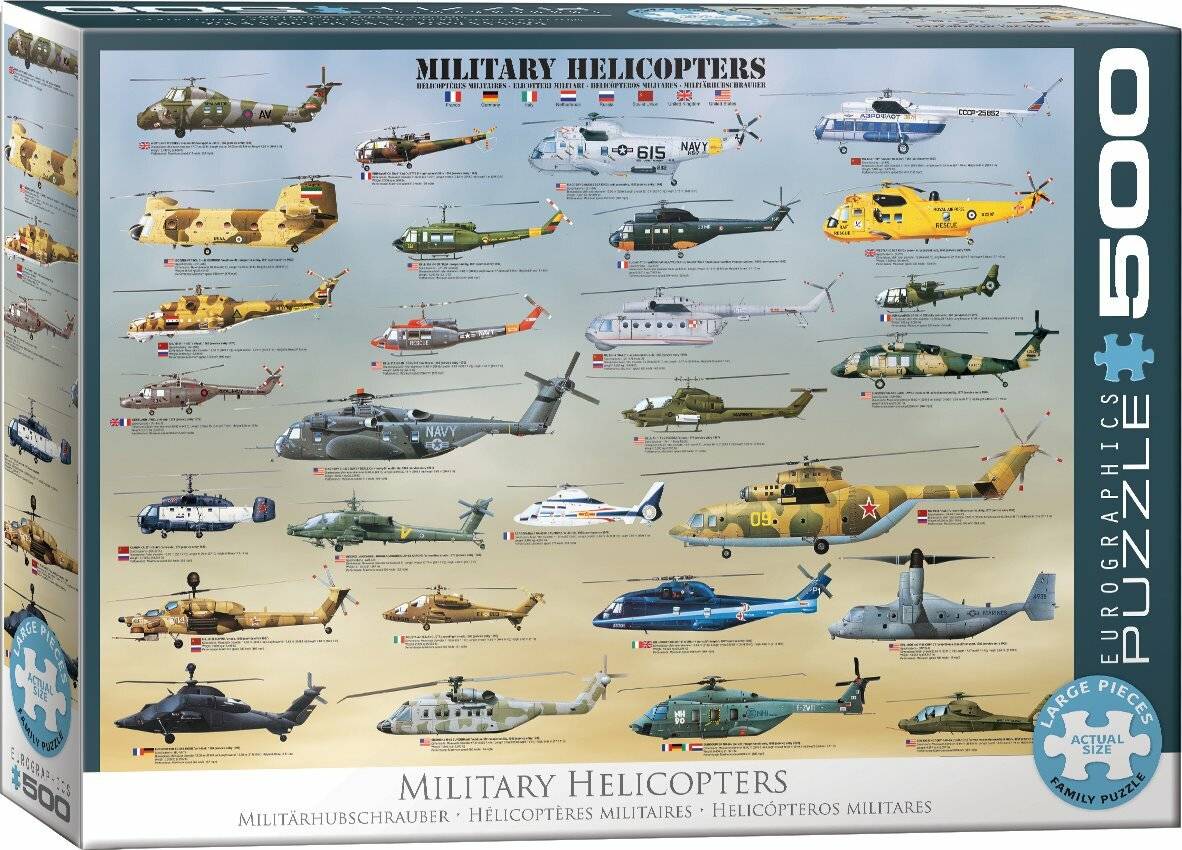 EUROGRAPHICS Militär-Hubschrauber Puzzle XL 500 Teile