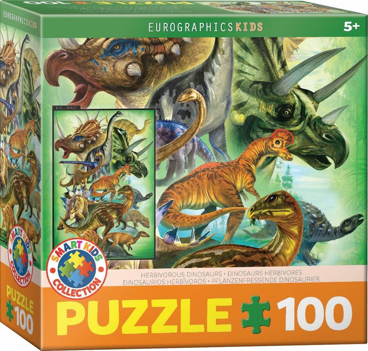 EUROGRAPHICS Puzzle Pflanzenfressende Dinosaurier 100 Teile