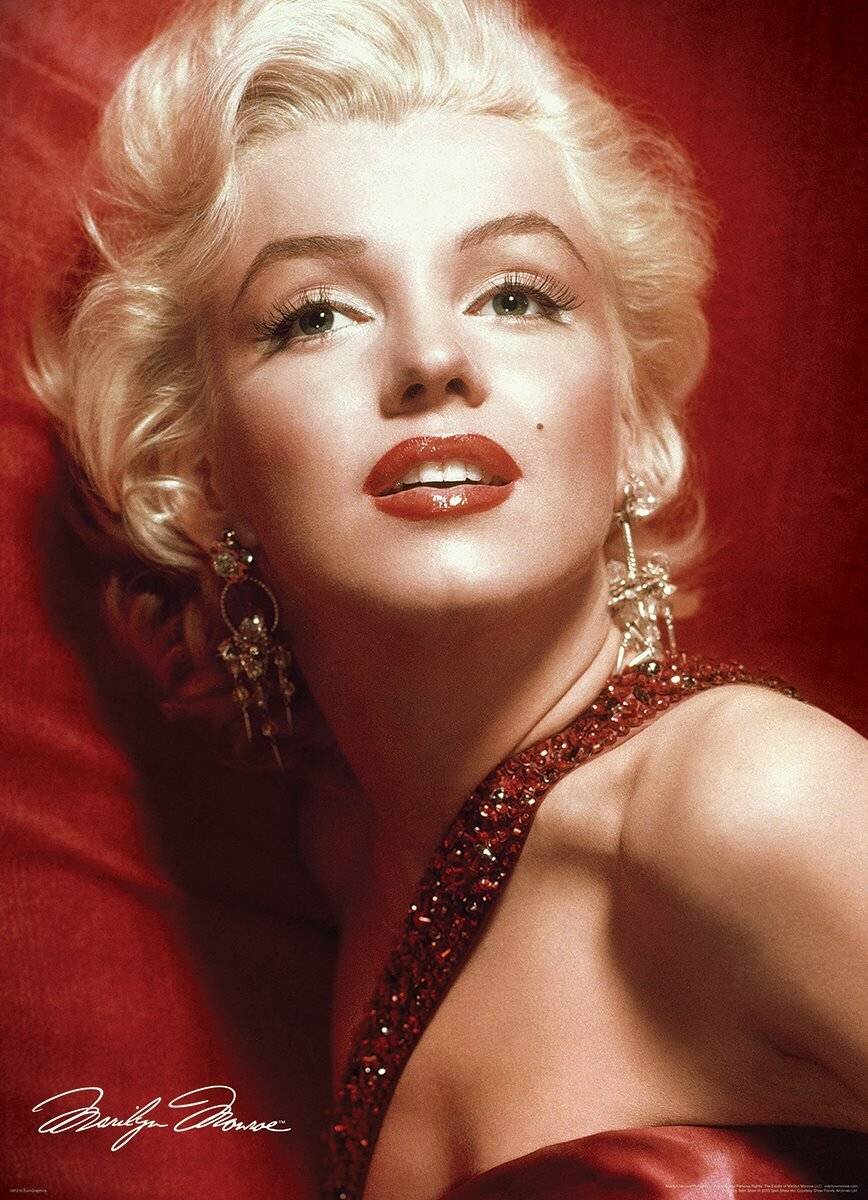 EUROGRAPHICS Puzzle Marilyn Monroe: Rotes Portrait 1000 Teile