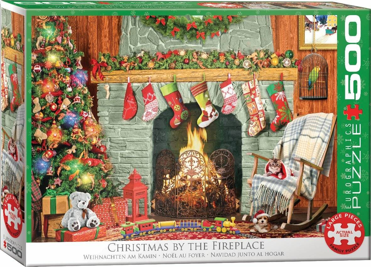 EUROGRAPHICS Puzzle Weihnachten am Kamin XL 500 Teile