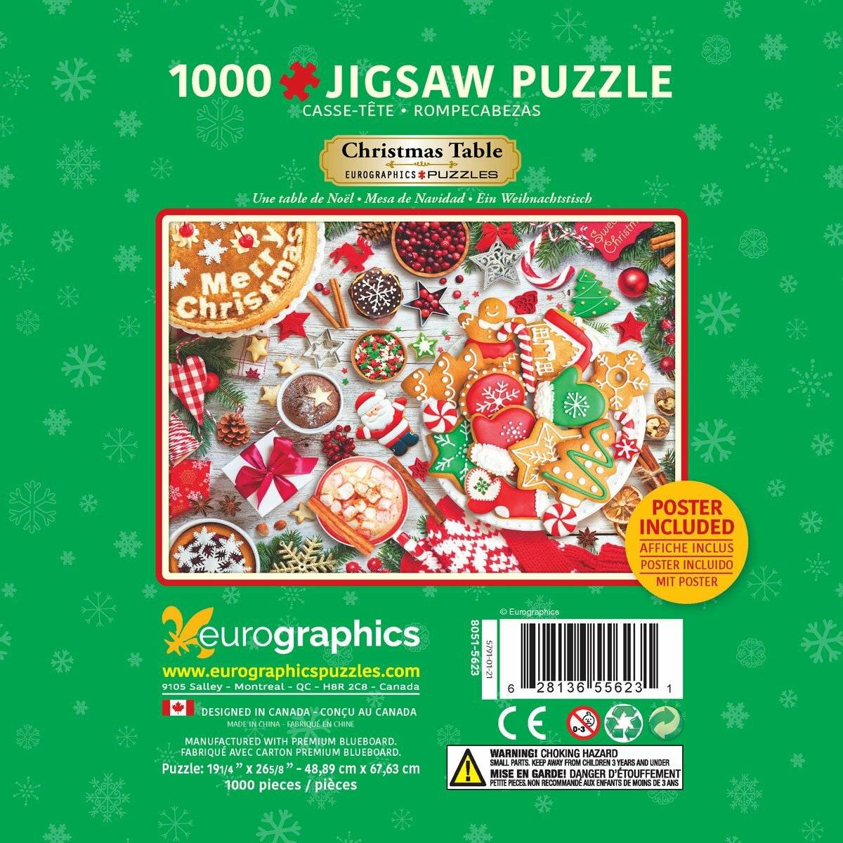 EUROGRAPHICS Puzzle in Blechdose Weihnachtstisch 1000 Teile