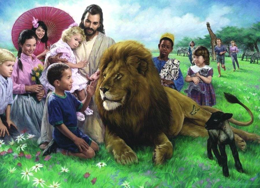 EUROGRAPHICS Löwe und Lamm Puzzle 1000 Teile