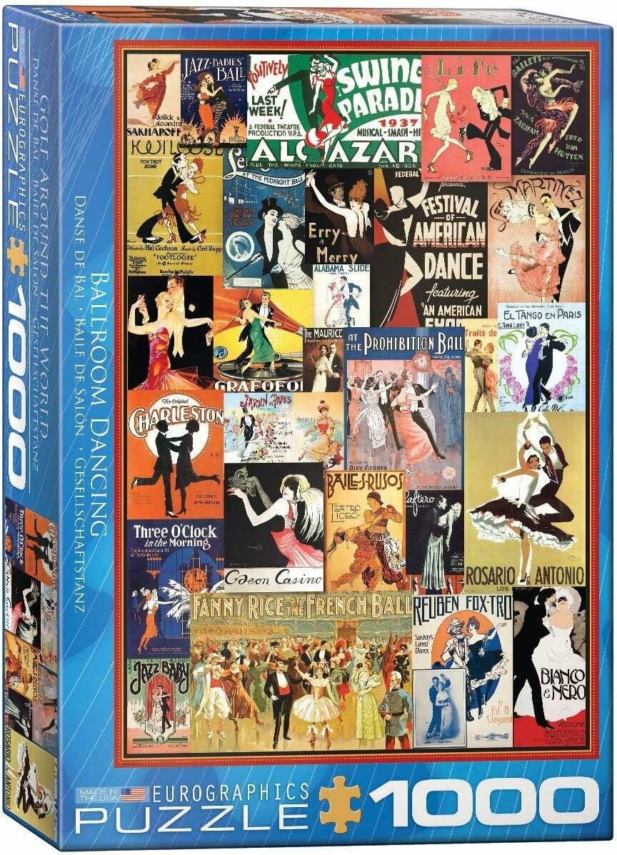 EUROGRAPHICS Puzzle Vintage Ballroom Posters 1000 Teile