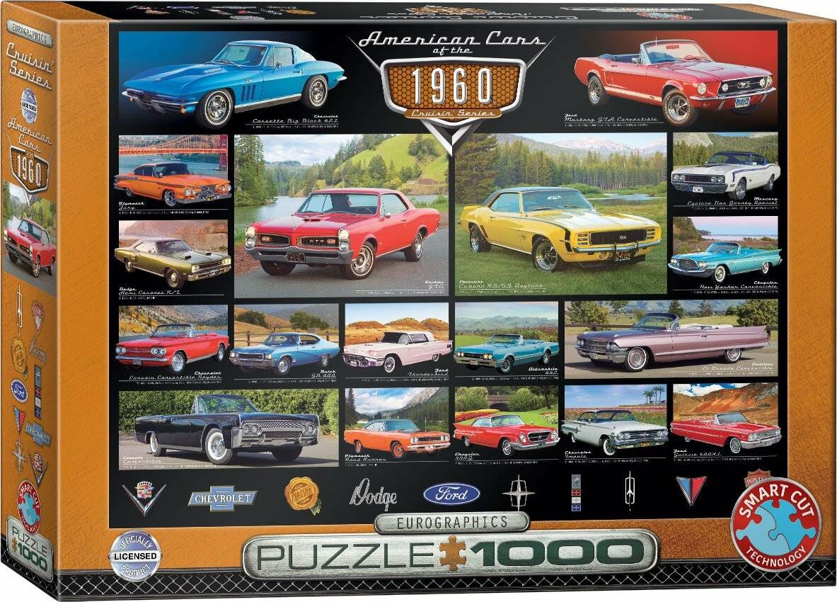 EUROGRAPHICS Puzzle Amerikanische Autos ab 1960, 1000 Teile