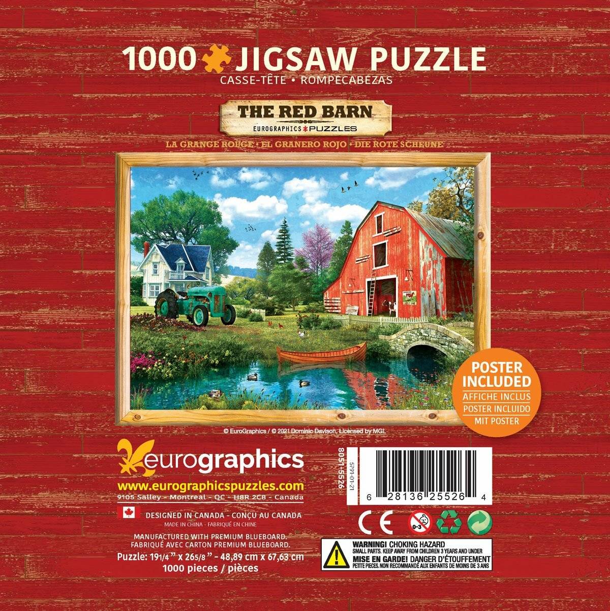 EUROGRAPHICS Rote Scheune Puzzle 1000 Teile