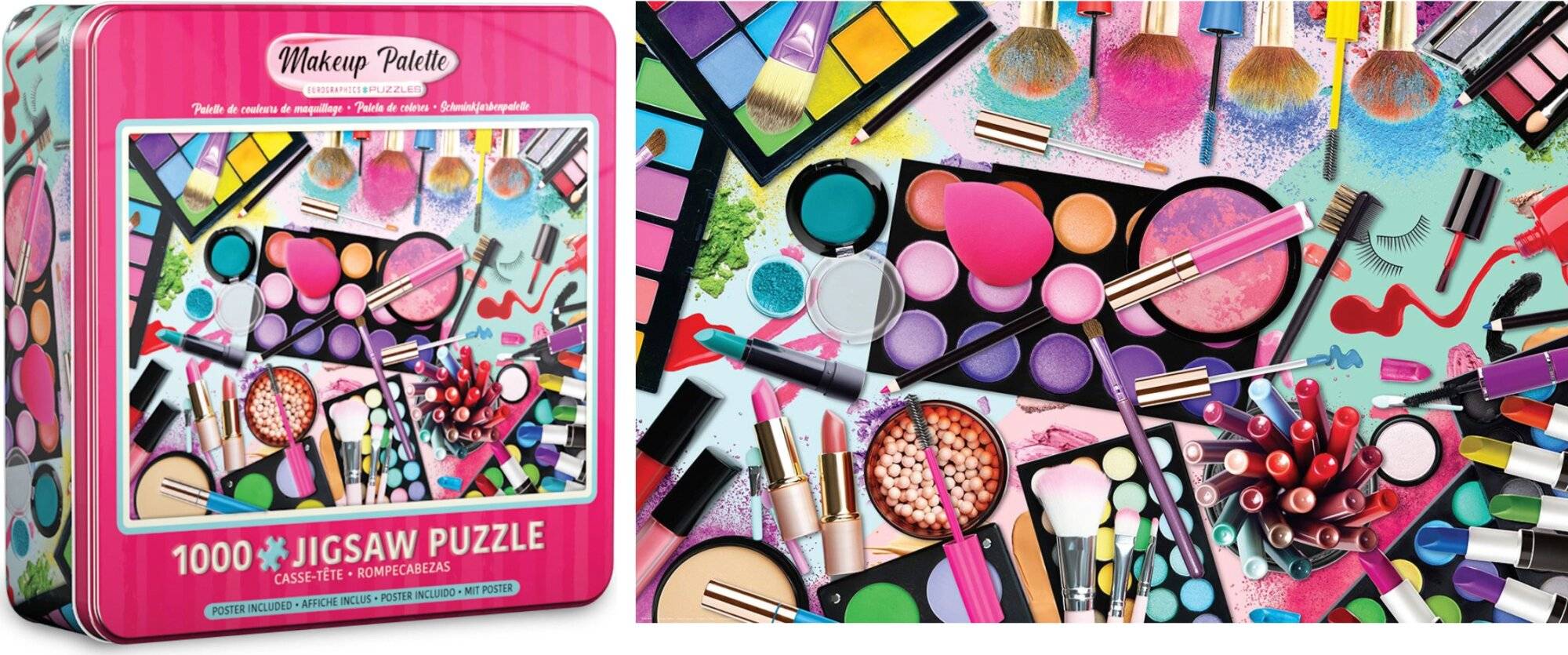 EUROGRAPHICS Puzzle in Blechdose Farbpalette: Makeup 1000 Teile