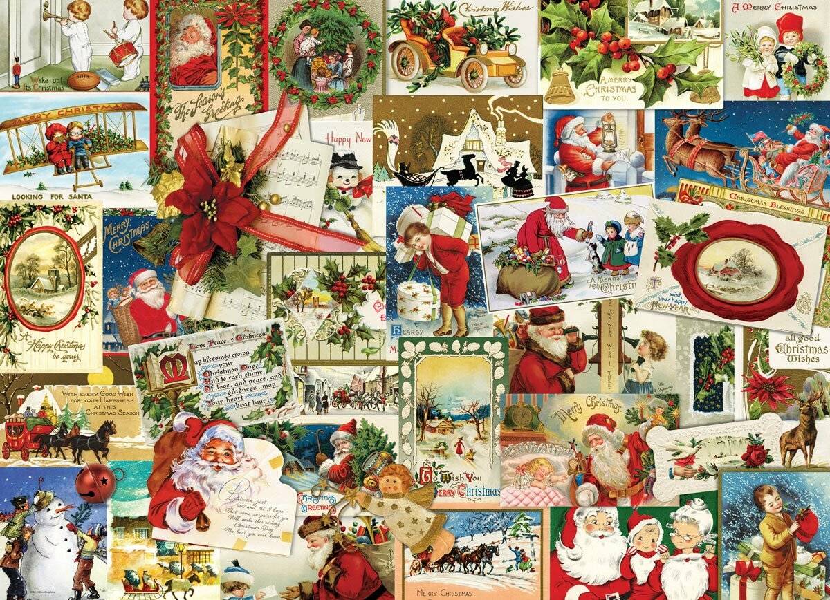 EUROGRAPHICS Vintage Weihnachtskarte Puzzle 1000 Teile