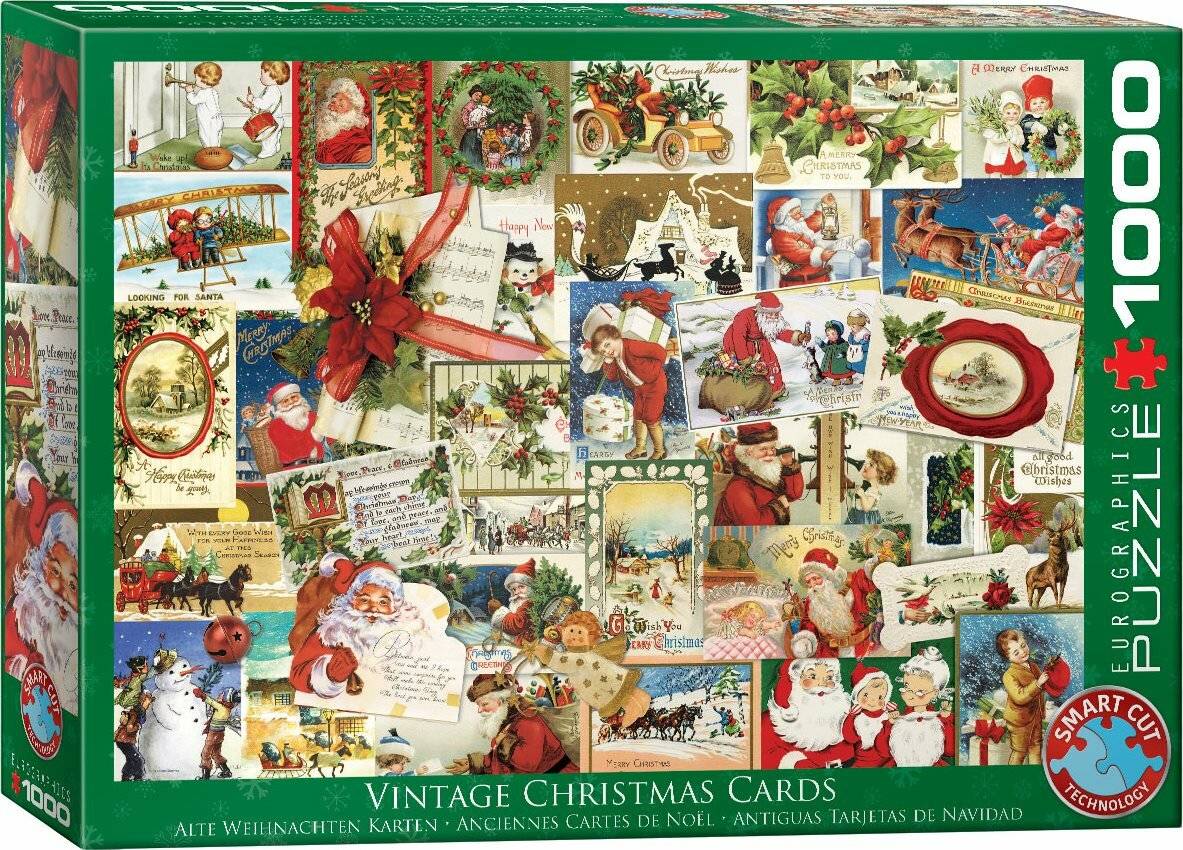 EUROGRAPHICS Vintage Weihnachtskarte Puzzle 1000 Teile