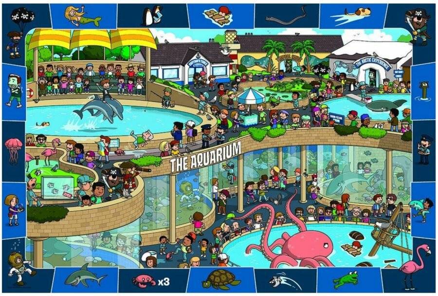 EUROGRAPHICS Suchen & Finden-Puzzle Crazy Aquarium 100 Teile