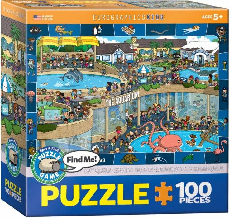 EUROGRAPHICS Suchen & Finden-Puzzle Crazy Aquarium 100 Teile