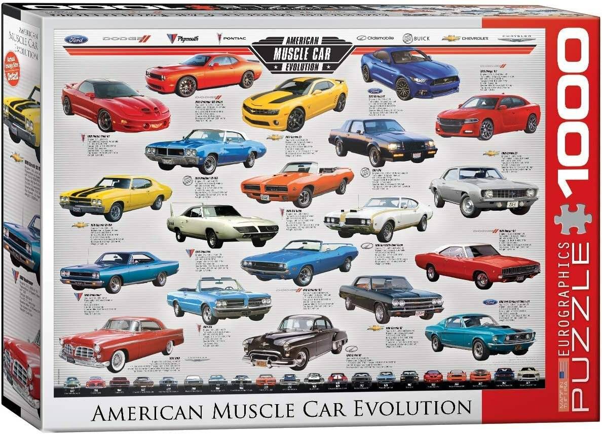EUROGRAPHICS Puzzle Evolution der amerikanischen Rennwagen 1000 Teile