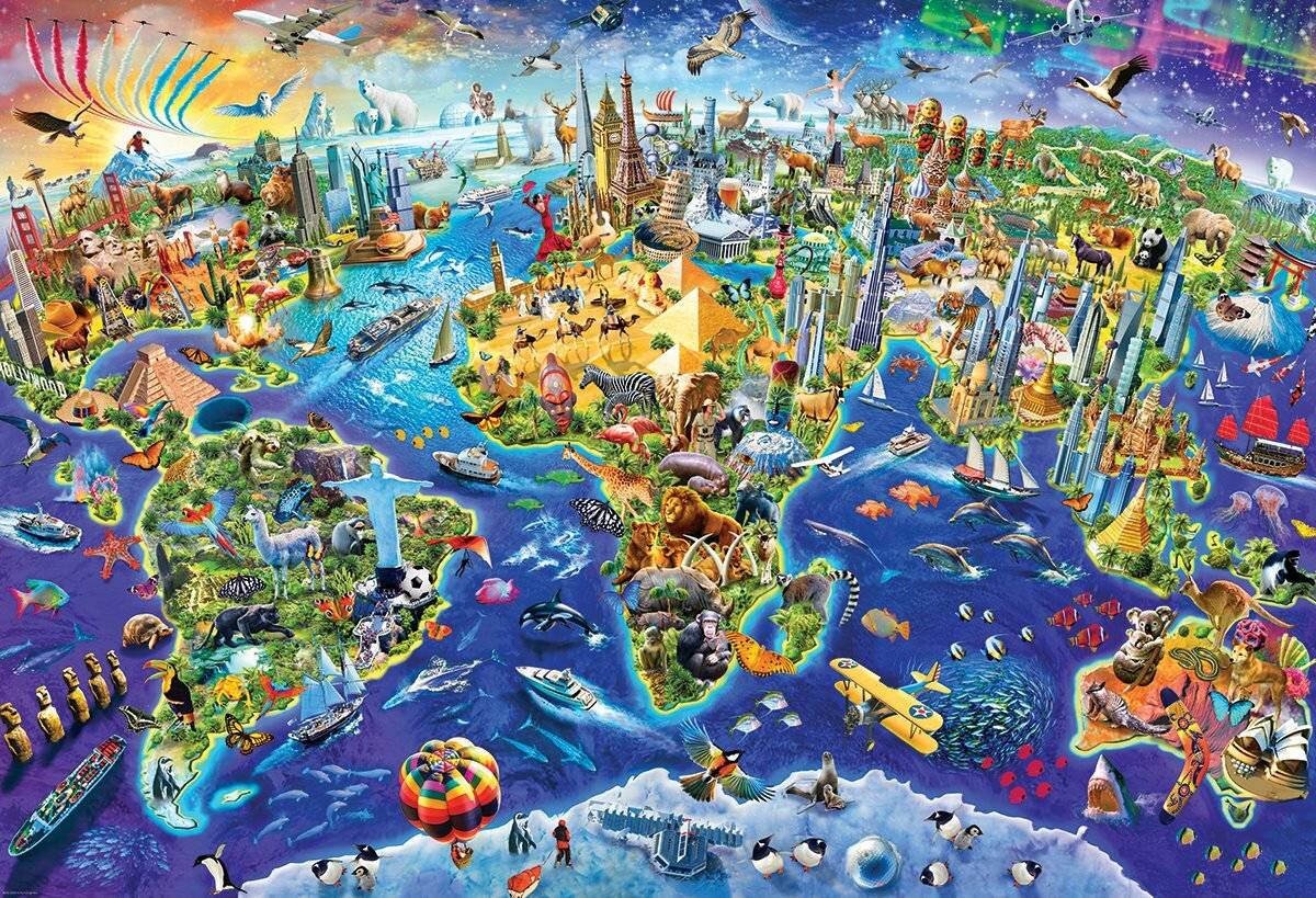EUROGRAPHICS Puzzle Crazy World 2000 Teile