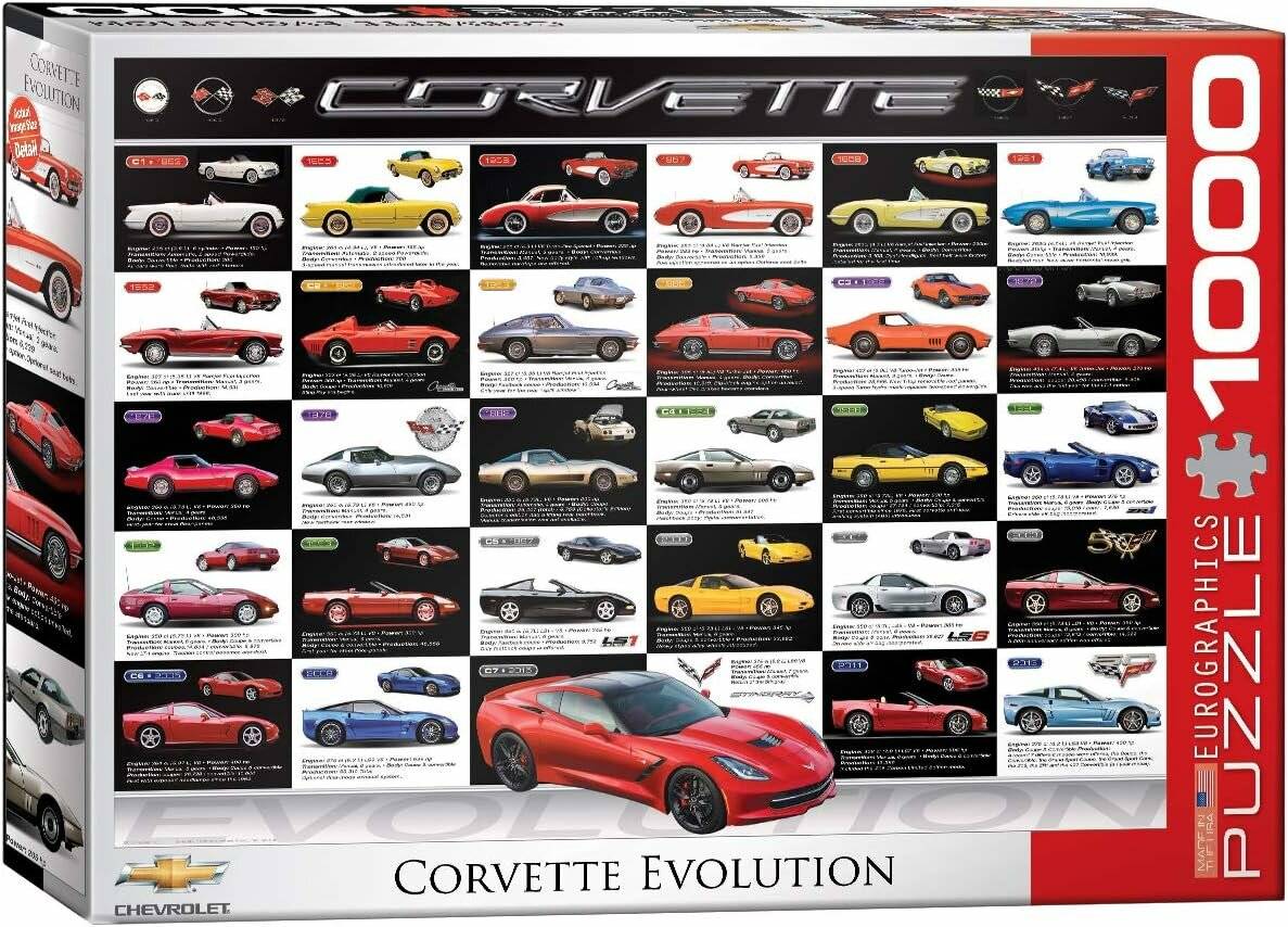 EUROGRAPHICS Puzzle Evolution der Corvette 1000 Teile
