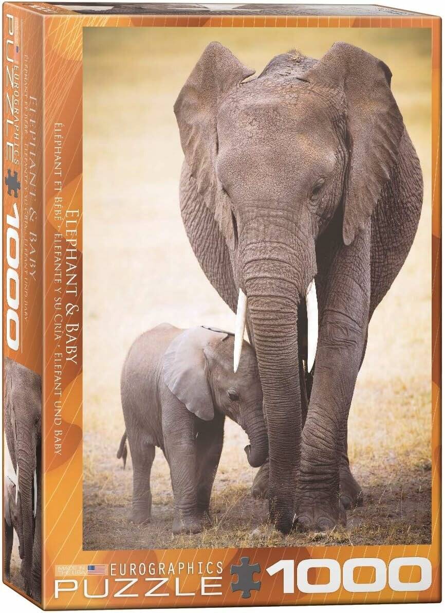 EUROGRAPHICS Puzzle Elefant und Elefant 1000 Teile