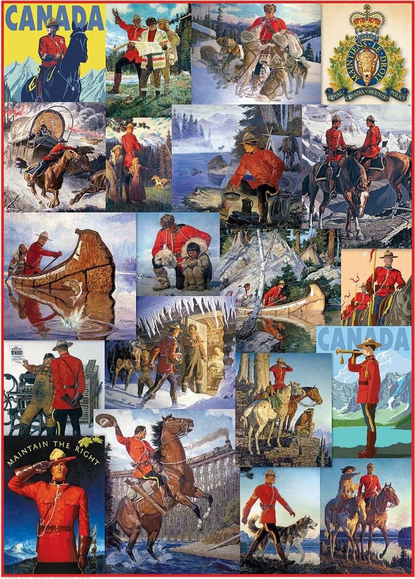 EUROGRAPHICS Puzzle Royal Canadian Mounted Police - Collage 1000 Teile